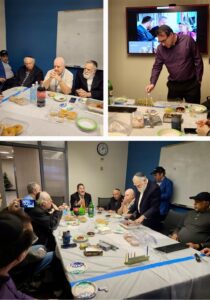 On December 18, NYCHA’s Jewish Employees Association gathered, both in person and via Zoom, to light the lights of Chanukah.