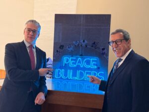 His Excellency the Ambassador Reiklev Boyten, Germany's Permanent Representative to the United Nations, said: With His Excellency the Ambassador of the Kingdom of Morocco to the United Nations, Mr. Omar Hilale.