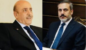 رئيس جهاز المخابرات التركي هاكان فيدان ورئيس المخابرات السورية علي مملوك – مواقع التواصل