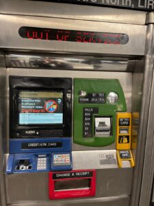 Many of these train stations Machines out of service
